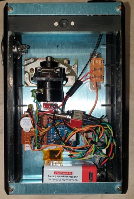 First iteration, fitted with FrSky encoder on Velcro tabs.