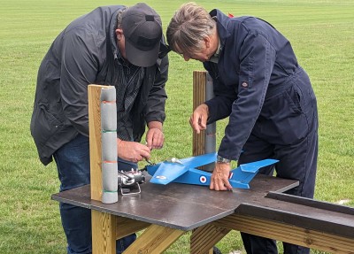 Mark with his &quot;more than adequately powered&quot; ballistic GoJet, probably the best-flown S/C model at Ponty, albeit with elevator control