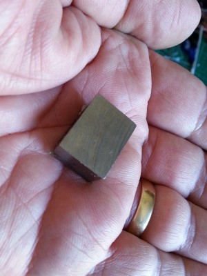 the slug of steel removed from the nose.