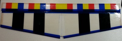 Alternate high contrast scheme on the underside of tail-plane. I've used this scheme for years on my F5B gliders &amp; it works a treat! The underside of the wing will have similar.
