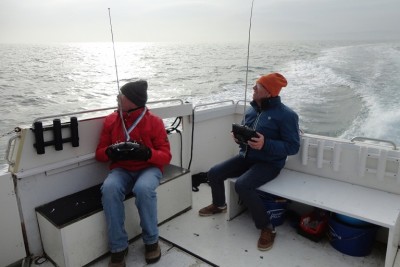 On the way back, seconds before me taking control again, switching transmitters. <br />Next to me, expedition leader Henk van Hoorn, a seasoned contest flyer as well.<br />But now for something completely different....