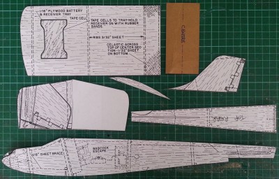 cardboard templates were used to transfer the shapes to the foam