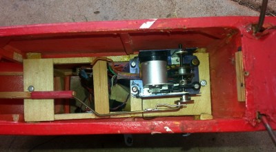 Original OS S/C installation. The Minitron Rx sat above the OS servo.