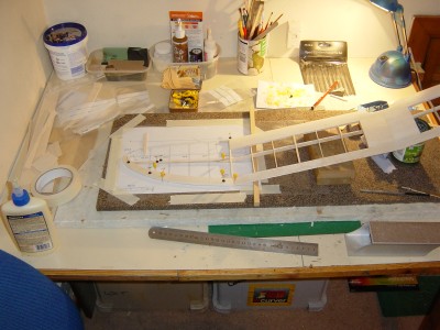 The wall to the left means I can't overhang on that side....