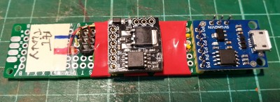 Both boards are fitted in this view for demonstration, but only one board at a time is fitted when programming.
