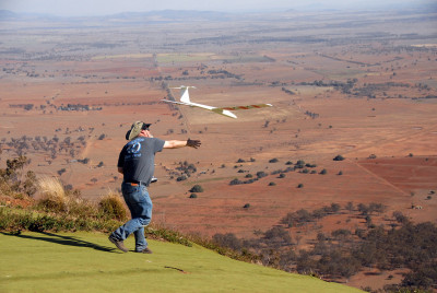 Launching on the fateful flight. Landing way down below.