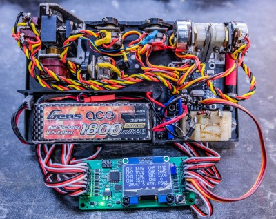 Chassis attached to pulse counter