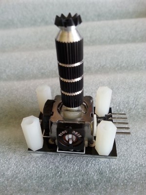 stick extension added. The nylon stand-offs enable the assembly to be mounted to the front of the case.