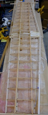 Wing structure complete, ready for sheeting